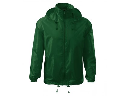 Celopropínací lehká bunda se skrytou kapucí v límci (Velikost S, Barva černá)