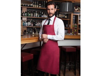 Číšnická zástěra Bib Pinafore (Barva bílá)