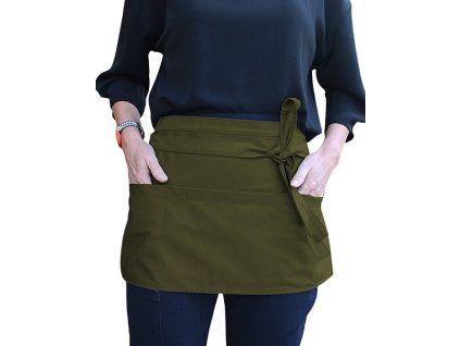 Číšnická zástěra s hlubokými kapsami (Barva šedá, Velikost 58 x 30 cm)