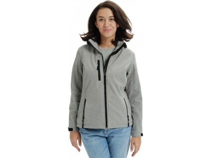 Dámská 3vrstvá softshellová bunda s prodlouženým zadním dílem (Velikost XS, Barva černá)