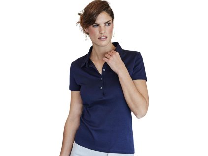 Dámská bavlněná polokošile Pima Tee Jays 220 g/m (Velikost S, Barva černá)