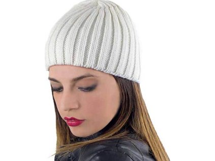 Dámská beanie čepice Rock z pleteniny (Barva černá)