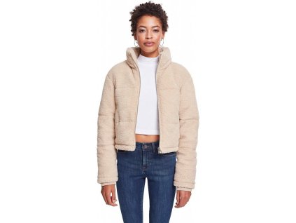 Dámská bunda Boxy Puffer s kožíškem (Barva černá, Velikost 3XL)