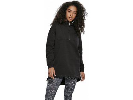 Dámská dlouhá oversize mikina Urban Classics bez zipu (Barva černá, Velikost 3XL)