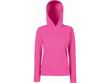 28128 4 damska klokanka s kapuci bez zipu 80 bavlna ruzova fuchsiova vel xl