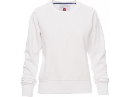 Dámská mikina Mistral s v-prošíváním pod krkem (Barva bílá, Velikost XS)