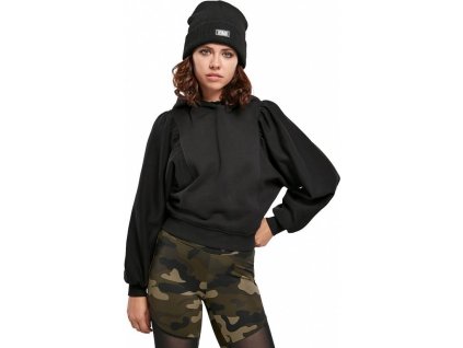 Dámská mikina z organické bavlny s netopýřími rukávy (Barva černá, Velikost L)