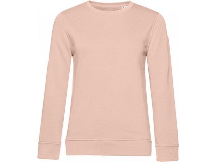 27984 8 damska organicka mikina bc bez zipu ruzova jemna vel s