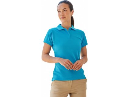 Dámská polokošile Coolplus® s pleteným límcem (Velikost XS, Barva černá)