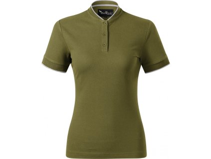 Dámská polokošile Diamond s límečkem ve stylu "bomber" (Velikost S, Barva Olivová)