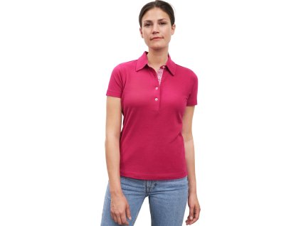 Dámská polokošile s límečkem James Nicholson (Velikost S, Barva černá - černá - bílá)