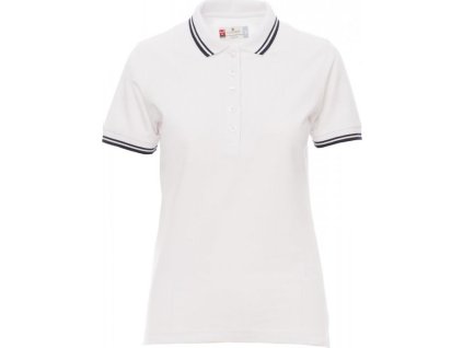 Dámská polokošile Skipper s kontrastním lemováním (Velikost XS, Barva bílá - modrá námořní)