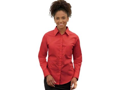 Dámská popelínová košile s dlouhým rukávem (Velikost XS, Barva černá)