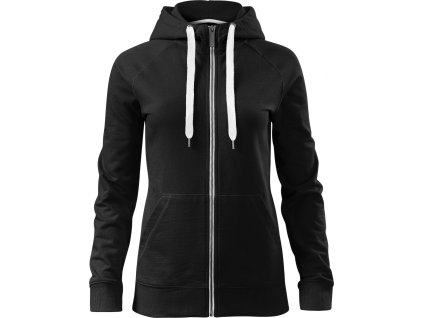 28407 3 damska propinaci mikina voyage s podsitou kapuci a kontrastnimi prvky cerna vel s