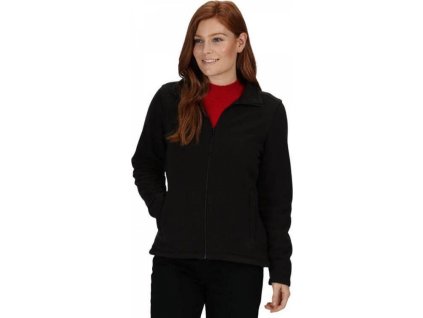 Dámská propínací mikrofleecová mikina Regatta 210 g/m (Velikost 36 (10), Barva černá)