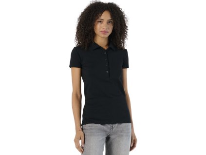 Dámská přiléhavá polokošile Phoenix s vegan certifikací (Velikost S, Barva černá)