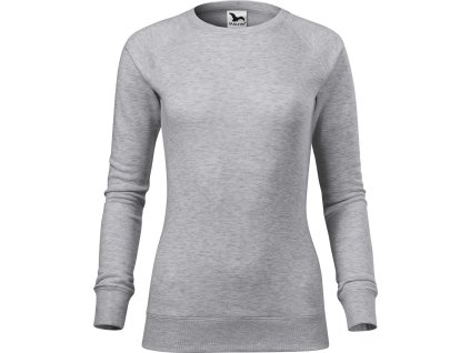 28455 4 damska smesova mikina pres hlavu merger 280 g m stribrny melir vel xs