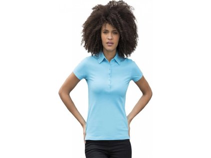 Dámská střečová polokošile s krátkým rukávem SF Woman (Velikost S, Barva černá)