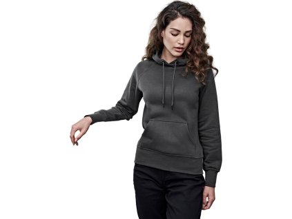 Dámská teplá mikina z egyptské bavlny s dvojitou kapucí 310 g/m (Velikost S, Barva černá)