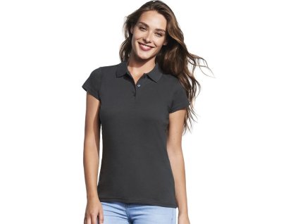 Dámské bavlněné polo tričko Prescott Fair Wear (Velikost S, Barva šedá tmavá)