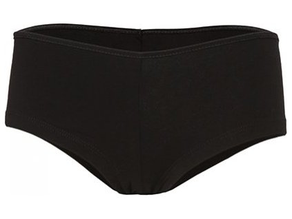 Dámské bavlněné strečové šortky Bella se saténovým pasem (Velikost S, Barva černá)