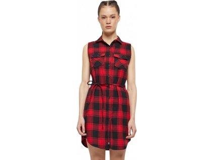 Dámské dlouhé košilové šaty Gracey bez rukávů (Velikost 3XL, Barva černá - šedá)