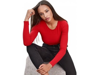 Dámské dlouhé strečové tričko Malfini s dlouhým rukávem (Velikost XS, Barva bílá)