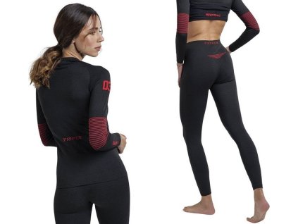 Dámské dlouhé termo kalhoty s vysokým pasem Pro 240 g/m (Barva černá, Velikost XS/S)