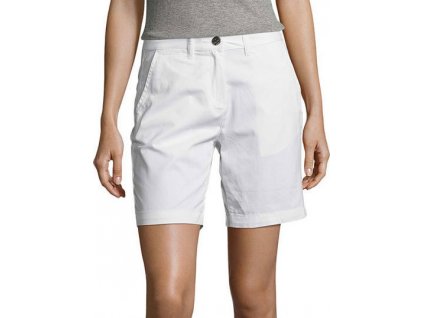 Dámské plátěné bermudy Jasper se dvěma kapsami (Velikost 36, Barva hnědá ořechová)