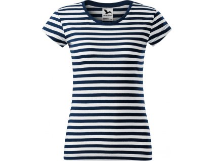 Dámské proužkované tričko Sailor ze 100% bavlny (Velikost XS, Barva modrá námořní)