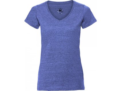 Dámské směsové tričko do véčka pro sublimační tisk (Velikost XS, Barva modrá melír)