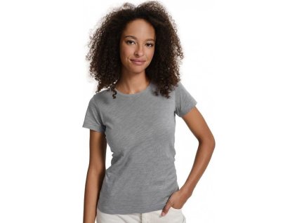 Dámské tričko Malfini z organické bavlny a provedení Slub 150 g/m (Velikost XS, Barva bílá)