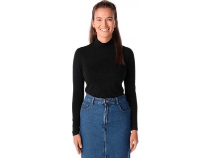 Dámské triko Cityzen Gera s dlouhými rukávy a stojáčkem (Barva Černá, Velikost 36)