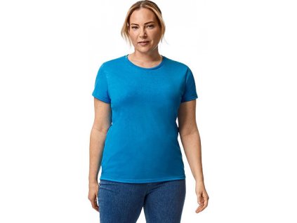 Dámské vypasované tričko se zkrácenými rukávky (Velikost S, Barva fialová azalková)