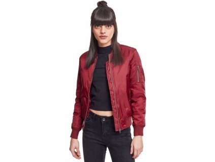 Dámský bomber z odolného nylonu Urban Classics do pasu (Barva černá, Velikost L)