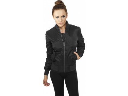 26685 damsky bomber z odolneho nylonu urban classics do pasu cerna vel xs