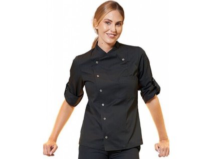 Dámský kuchařský rondon s patenty a kapsou na hrudi (Velikost 34, Barva šedá)