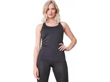 Dámský Racer nátělník na sport s vykrojenými zády (Velikost XS, Barva černá)
