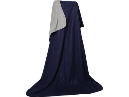 Deka z dvojího materiálu - mikroplyš a flís, 180 x 130 cm (Velikost 180 x 130 cm, Barva modrá)