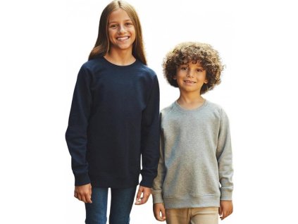 Dětská Fairtrade organická mikina Neutral s raglánovými rukávy (Velikost 92/98, Barva černá)