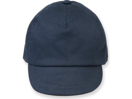 Dětská keprová čepice pro děti od 6 měsíců do 5 let (Barva modrá námořní, Velikost 6-12 měsíců)
