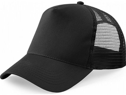 Dětská kšiltovka Trucker s ohnutým kšiltem se snapback zapínáním (Barva černá - černá)