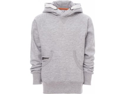 Dětská mikina Colorado+ v melírové variantě s bílou stahovací šňůrkou (Barva šedá melange, Velikost 3-4 roky)