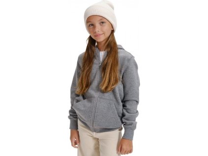 Dětská směsová celopropínací mikina Trendy s kapucí 300 g/m (Barva černá, Velikost 158 (12 let))