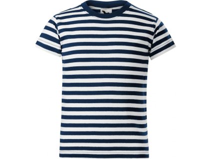 Dětské bavlněné tričko Sailor s námořnickými pruhy (Velikost 158 (12 let), Barva modrá námořní)