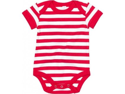 Dětské proužkované body se zapínáním na patentky (Velikost 0-3 měsíce, Barva modré proužky)