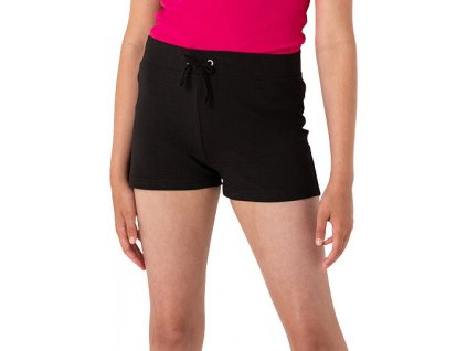 Dětské pružné bavlněné kraťasy s elastanem (Barva Black, Velikost 5/6 let)