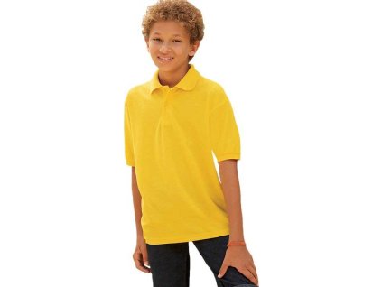 Dětské směsové polo triko 65/35 Fruit of the Loom (Velikost 104, Barva černá)