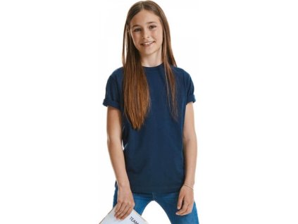 Dětské tričko Russell 100% organická bavlna 160 g/m (Velikost 104 (S), Barva bílá)