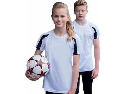 Dětské tričko s pruhem na rukávu Just Cool (Velikost 3-4 roky , Barva bílá - červená)